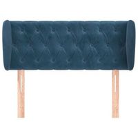 cabecero cama mueble de dormitorio de terciopelo oscuro 93 x 23 x 7888 cm azul m020008064