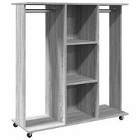 armario con ruedas madera ingenieria gris sonoma 102x38x110 cm vidaxl