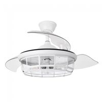 ventilador con aspas plegables tornado 5 luces