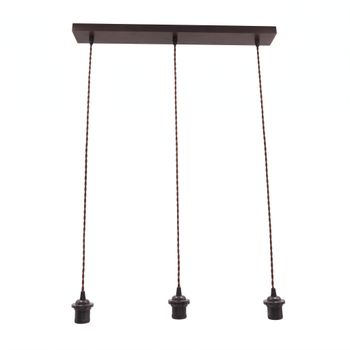 Armazon regleta nia 3xe27 marron reggx60x6cm