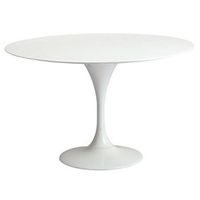mesa de comedor redonda - 110 cm - tulip blanco