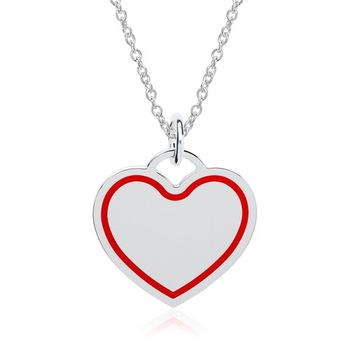 Cadena corazón de plata 925 grabable