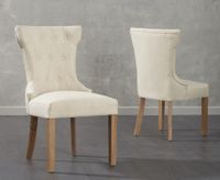 camille cream fabric dining chairs - cream