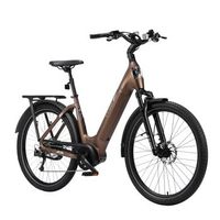 bicicleta electrica ttgo z5 motor central de 250 w bateria de 36 v 18 ah marron