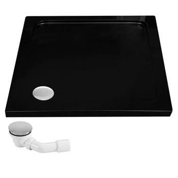 Plato De Ducha Rea Savoy Black 80x80