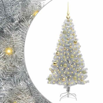 Árbol De Navidad Plateado 150 Cm Pet Vidaxl