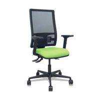 silla bormate asincro malla negra asiento bali pistacho brazos 2d ruedas 65mm