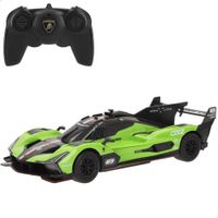 rastar - coche teledirigido lamborghini sc63 lmdh a escala 124 diseno deportivo con carroceria realista control remoto 24ghz 6 funciones de movimiento licencia oficial lamborghini a partir de 6