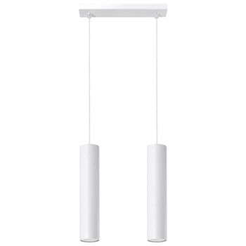 Lámpara colgante vaza blanco, 2 luces