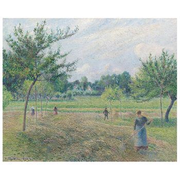 Legendarte - Cuadro Lienzo, Impresión Digital - La Henificación En Eragny - Camille Pissarro - Decoración Pared Cm. 50x60