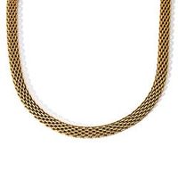 cadena de malla de acero inoxidable chapado en oro ip para mujer