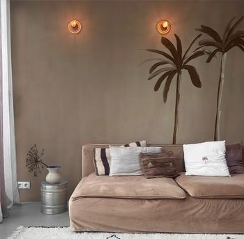 Papel pintado palmera de alta gama 200 g 300x300 cm 6 tiras