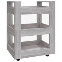carrito de cocinarestanteria de cocina carrito de servir madera contrachapada gris sonoma 60x45x80 cm