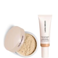 laura mercier mini translucent loose setting powder ultra blur and tinted moisturiser natural dewy spf 30 duo various shades - 2c oak