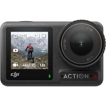 DJI Pack Estándar Osmo Action 4, cámara de acción 4K/120 fps Sumergible, sensor de 1/1.3 pulgadas, gran rendimiento con poca luz, color D-Log M de 10 bits, batería 1770 mAh