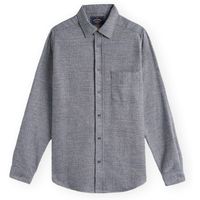 portuguese flannel camisa manga larga magson shirt - blueish para hombre
