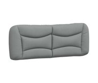 cabecero cama - mueble cabecero acolchado tela gris claro 120 cm