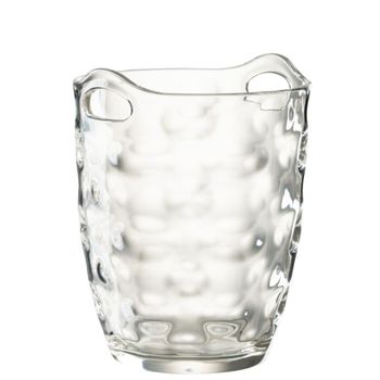 Cubo de hielo de plástico transparente 18x18x23 cm