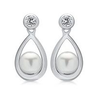 pendientes de plata 925 con perlas de agua dulce