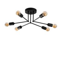 lampara de techo sparrow-1231 negro metal 60x60x16 cm