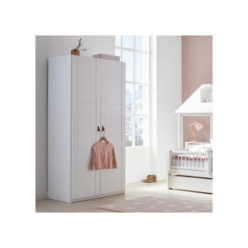 Lifetime Customisable Double Wardrobe - Lifetime White