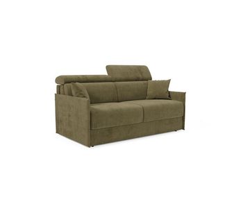 Miryam sofá cama con reposacabezas reclinables en suave tejido antimanchas t31 169 cm verde