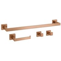 juego de colgadores de bano rea rio brush copper