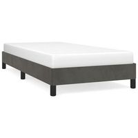 cama individual  cama para adultos  estructura de cama de terciopelo gris oscuro 90x200 cm