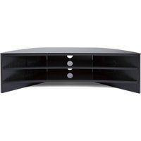 alphason finewoods curve 1400 tv stand - black black