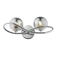 aplique metal y vidrio  16 cm
