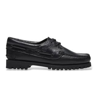 Timberland para mujer. TB0A2GNVW021 Náuticos de piel Authentic negro (40 W), Plano, Cordones, Casual