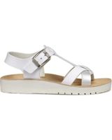 de geox sandalia casual white-silver blanco