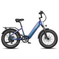 bicicleta electrica fafrees f20 rover 48v 20ah fat bike utilitaria azul aurora