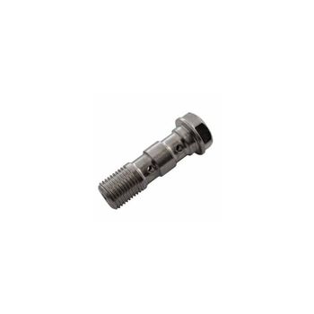 Tornillo banjo M10x1 doble cabeza plana acero gris