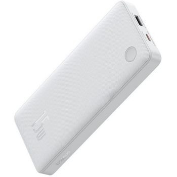 Power Bank Baseus Airpow Lite 10.000mAh 15W Blanca + Cable USB a USB-C 30cm Blanco