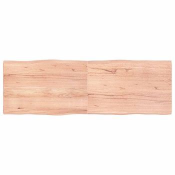 Tablero Mesa Madera Tratada Borde Natural Marrón 180x60x(2-4)cm Vidaxl