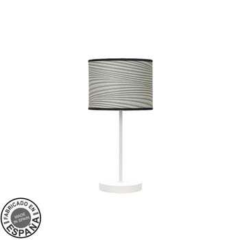 Sobremesa moda 1xe14 blanco/surco gris 42x17x17cm