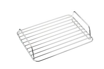 Rejilla para asar de acero inoxidable plateado