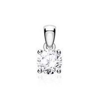 colgante para mujer en oro blanco de 14 quilates con diamante