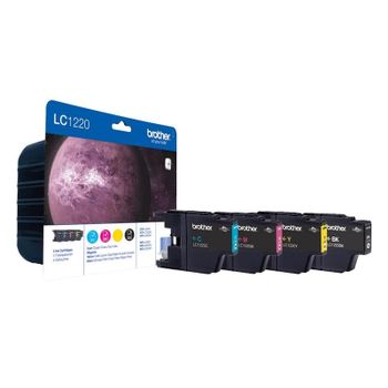Cartucho de Tinta Brother LC-1220VALBPDR Multipack 4 Piezas