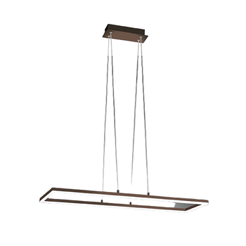 Lámpara De Techo Colgante Led Bard 52w Corten 3394-45-361 Fabas Luce