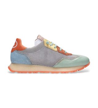Hispanitas para mujer. CHV253869 Zapatillas Kansas verde (40), Piel, 3 a 5cm, Cordones, Casual, Multicolor