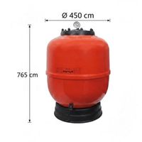 filtro star plus astralpool rojo 6 vias 250 kpa -  diametro 450