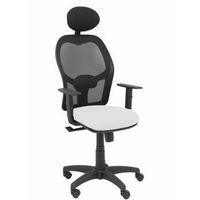 silla alocen malla negra asiento bali blanco brazos regulables cabecero fijo