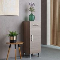 mueble de bano a suelo con puerta y cajon roble natural rimini