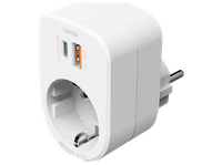 ladron de enchufes - hama 00223343 base multiple enchufe  usb-a usb-c 30w blanco