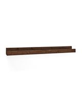 estante de madera maciza flotante tono nogal 50x7cm
