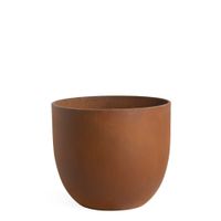 macetero decorativo de cemento terracota naranja h54