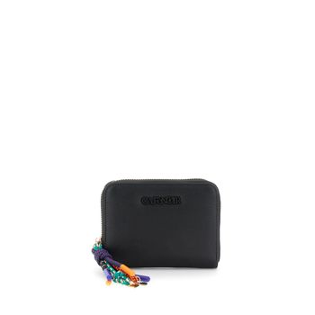 cartera efecto saffiano con logo y charms black taglia unica