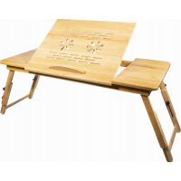 mesa para portatil leobert modelo 14942 ajustable bambu xl plegable